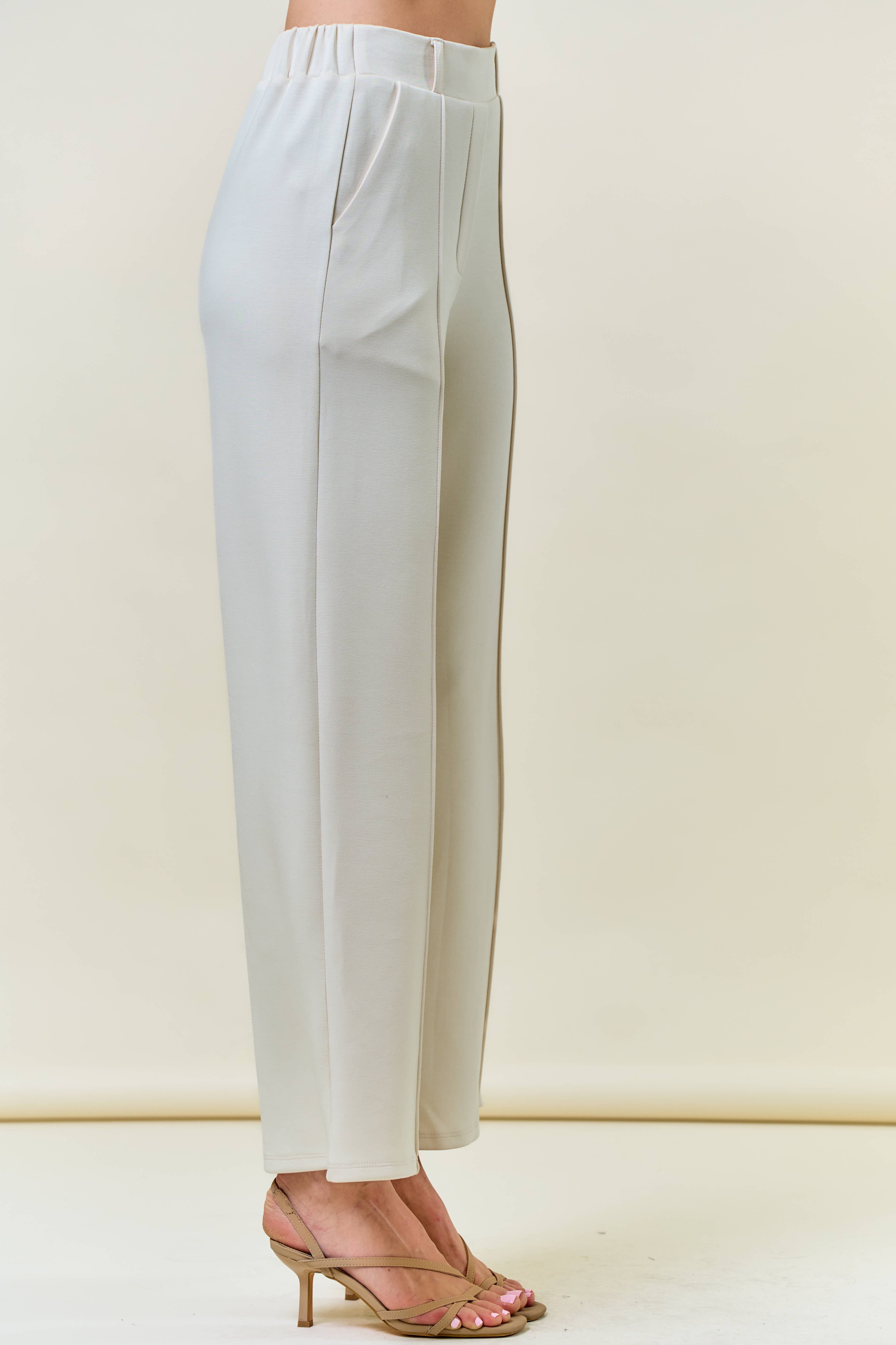 Ecru Pintuck Pant