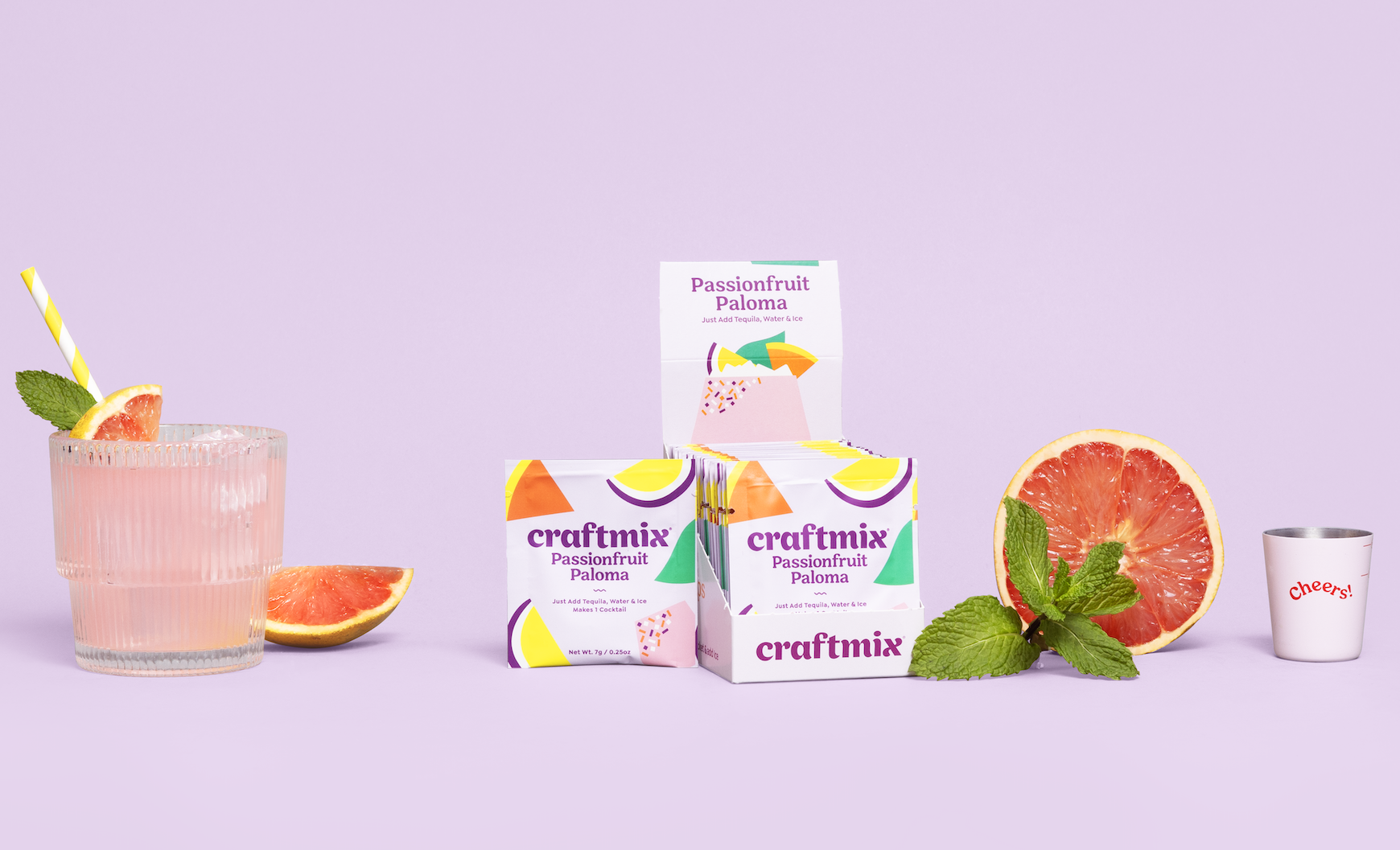 Passionfruit Paloma Cocktail Mocktail Mixer