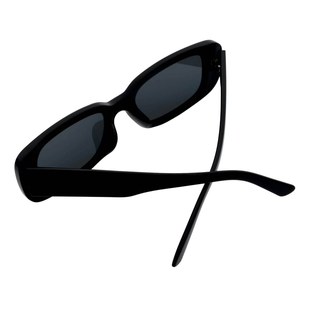 Gloss Black Smoke Small Rectangle Sunglasses