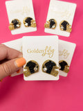 Black & Gold Game Day - Helmet Stud