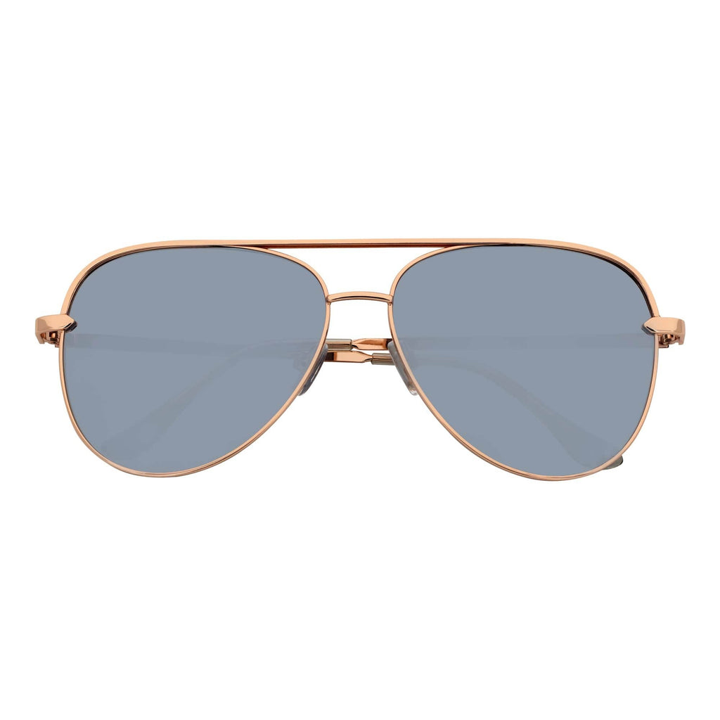 Gold Silver Mirror Oversize Metal Aviator Sunglasses