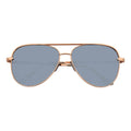 Gold Silver Mirror Oversize Metal Aviator Sunglasses