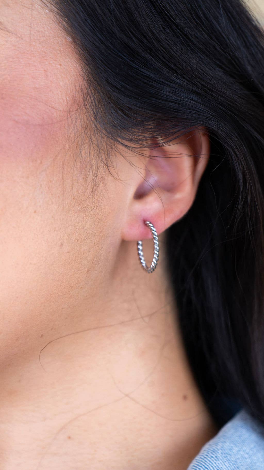 Silver Luxe Tatum Hoops