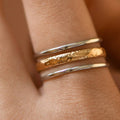 Two Tone Gold Stainless Steel Ring