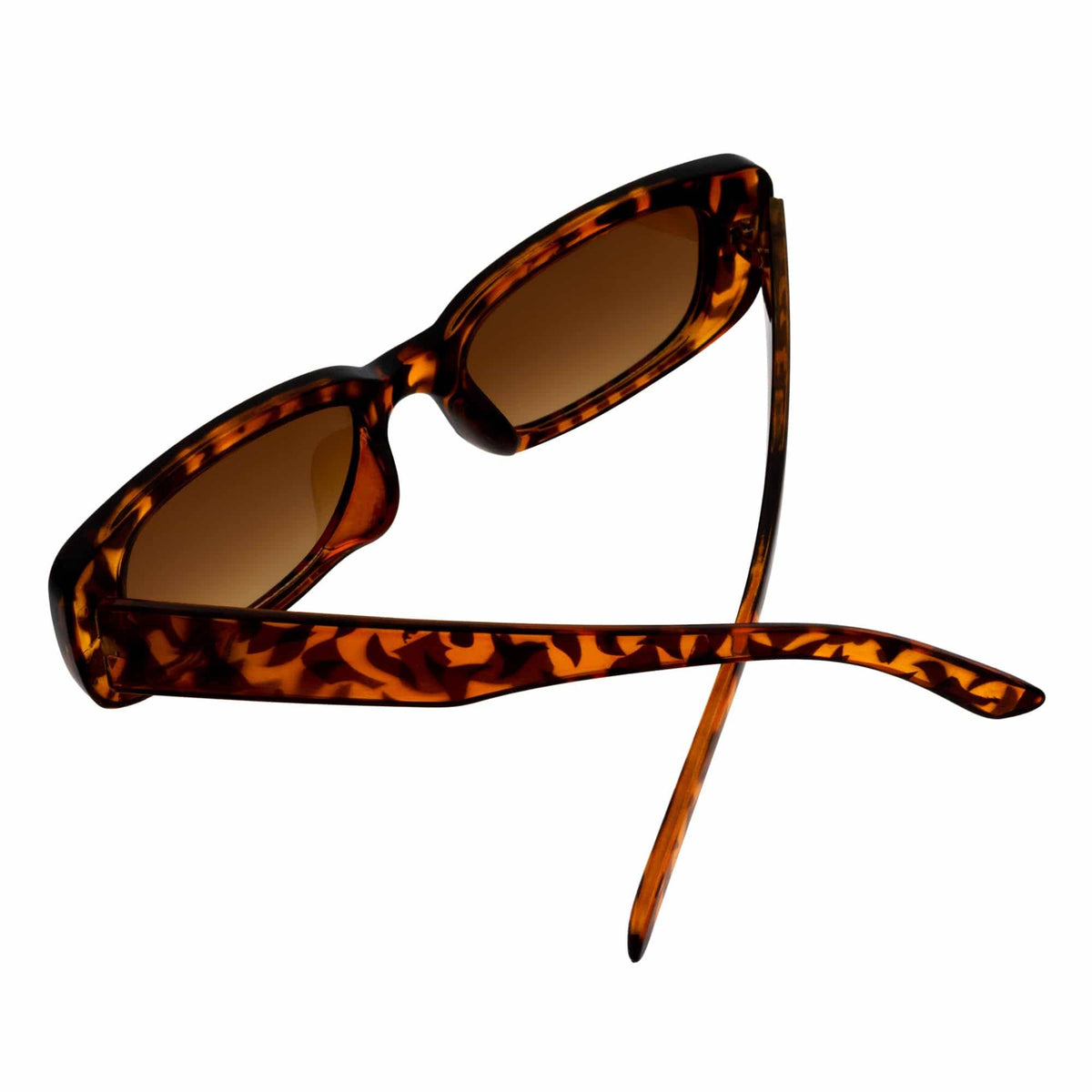 Tortoise Amber Fade Small Rectangle Sunglasses