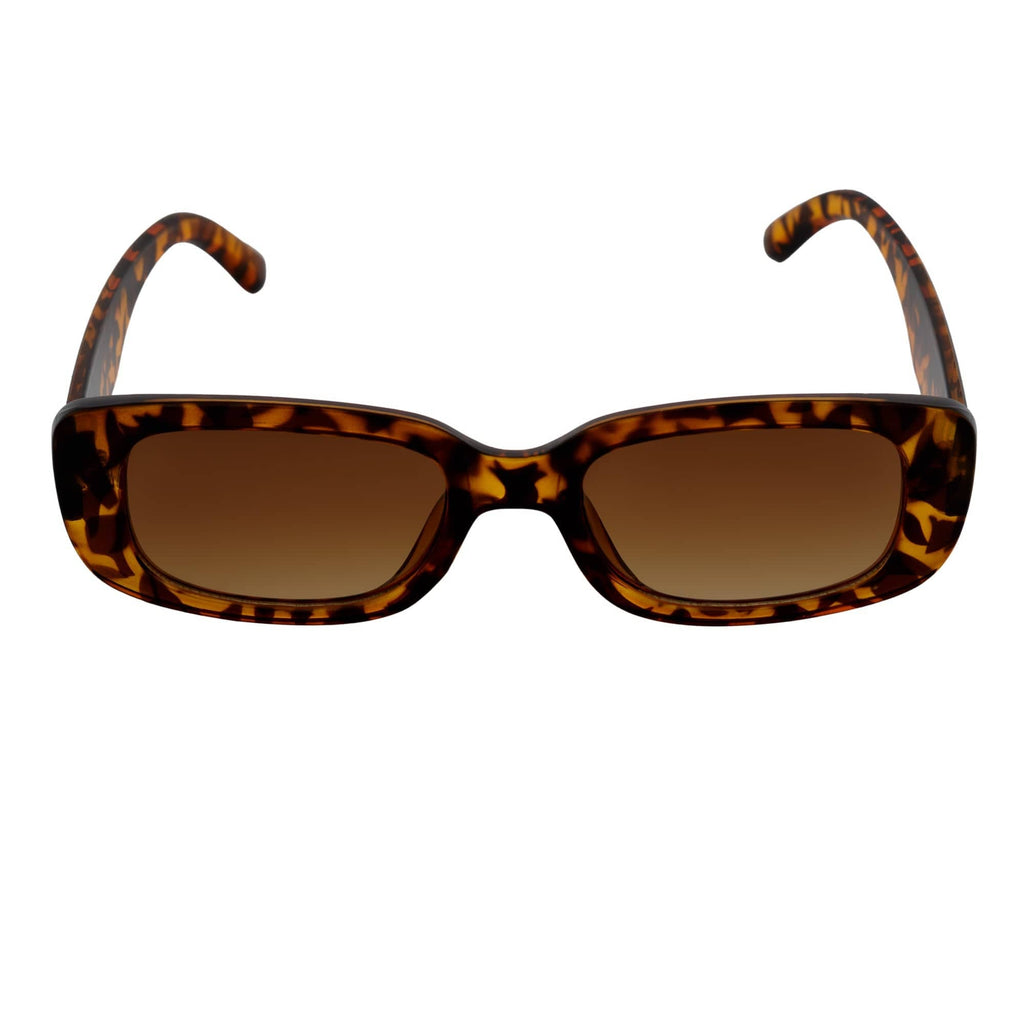 Tortoise Amber Fade Small Rectangle Sunglasses
