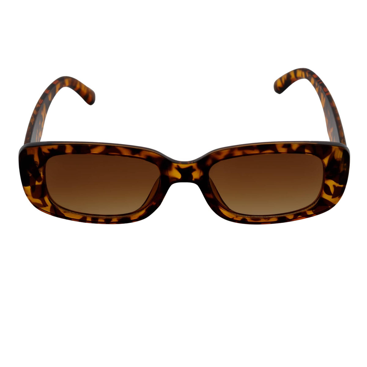 Tortoise Amber Fade Small Rectangle Sunglasses