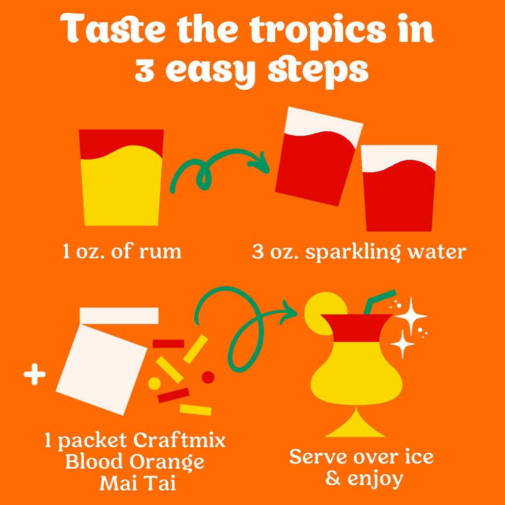 Blood Orange Mai Tai Cocktail Mocktail Mixer