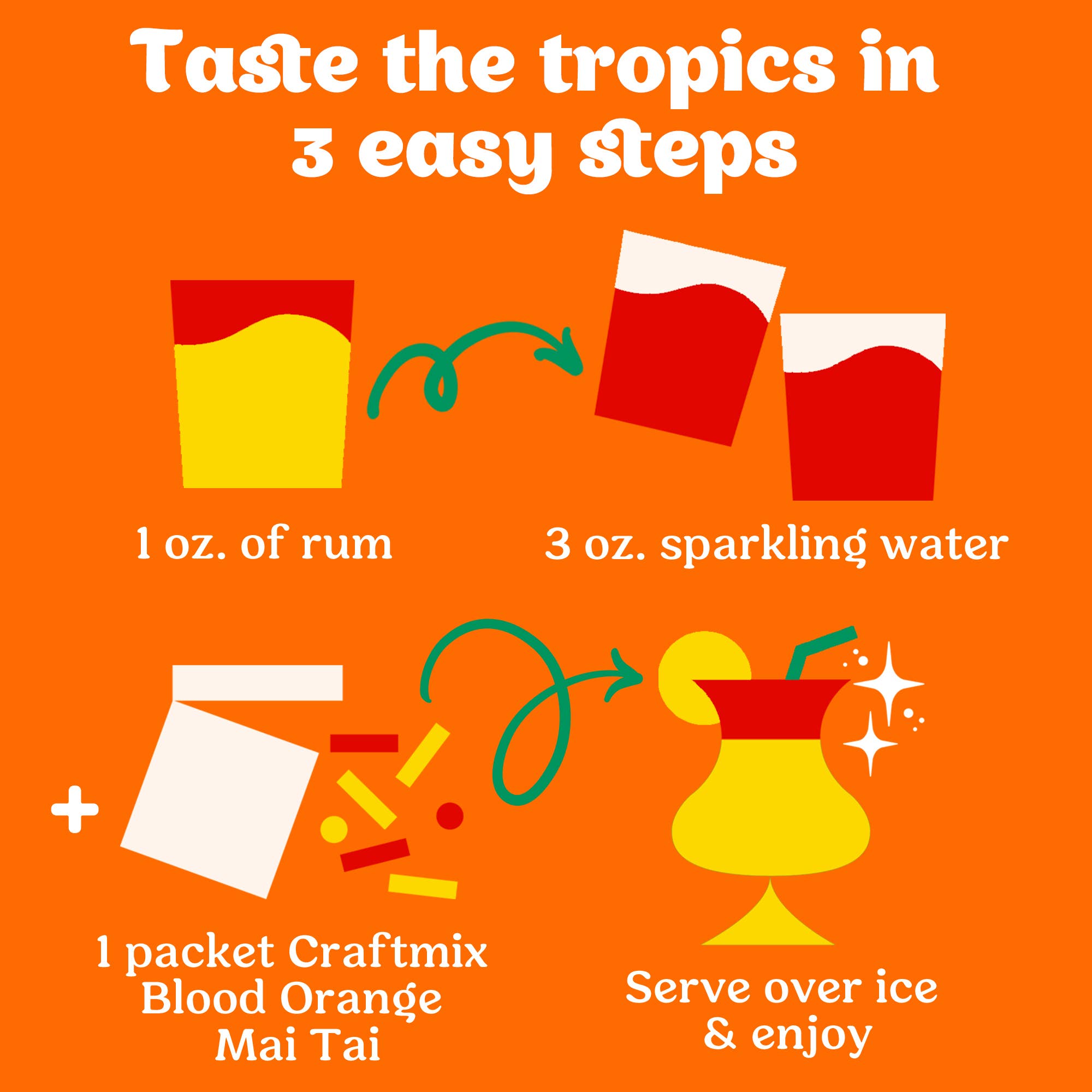 Blood Orange Mai Tai Cocktail Mocktail Mixer