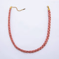 Pink Handmade Fabric Braided Bandana Necklace