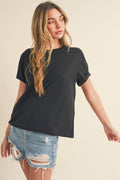 Black Mali Baby Tee Top