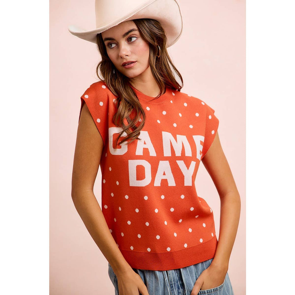 Red Gameday Sleeveless Top