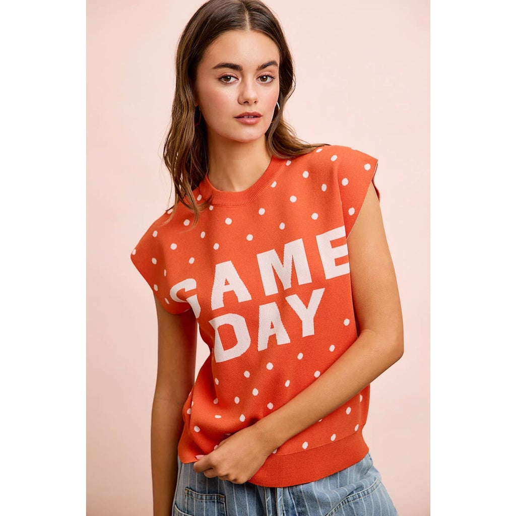 Red Gameday Sleeveless Top