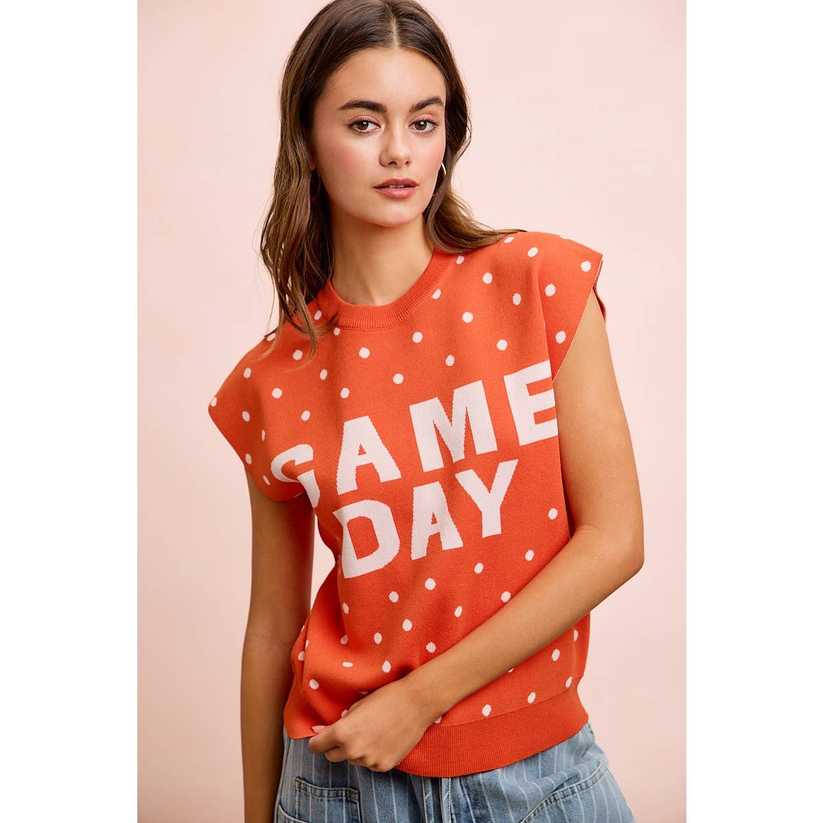 Red Gameday Sleeveless Top