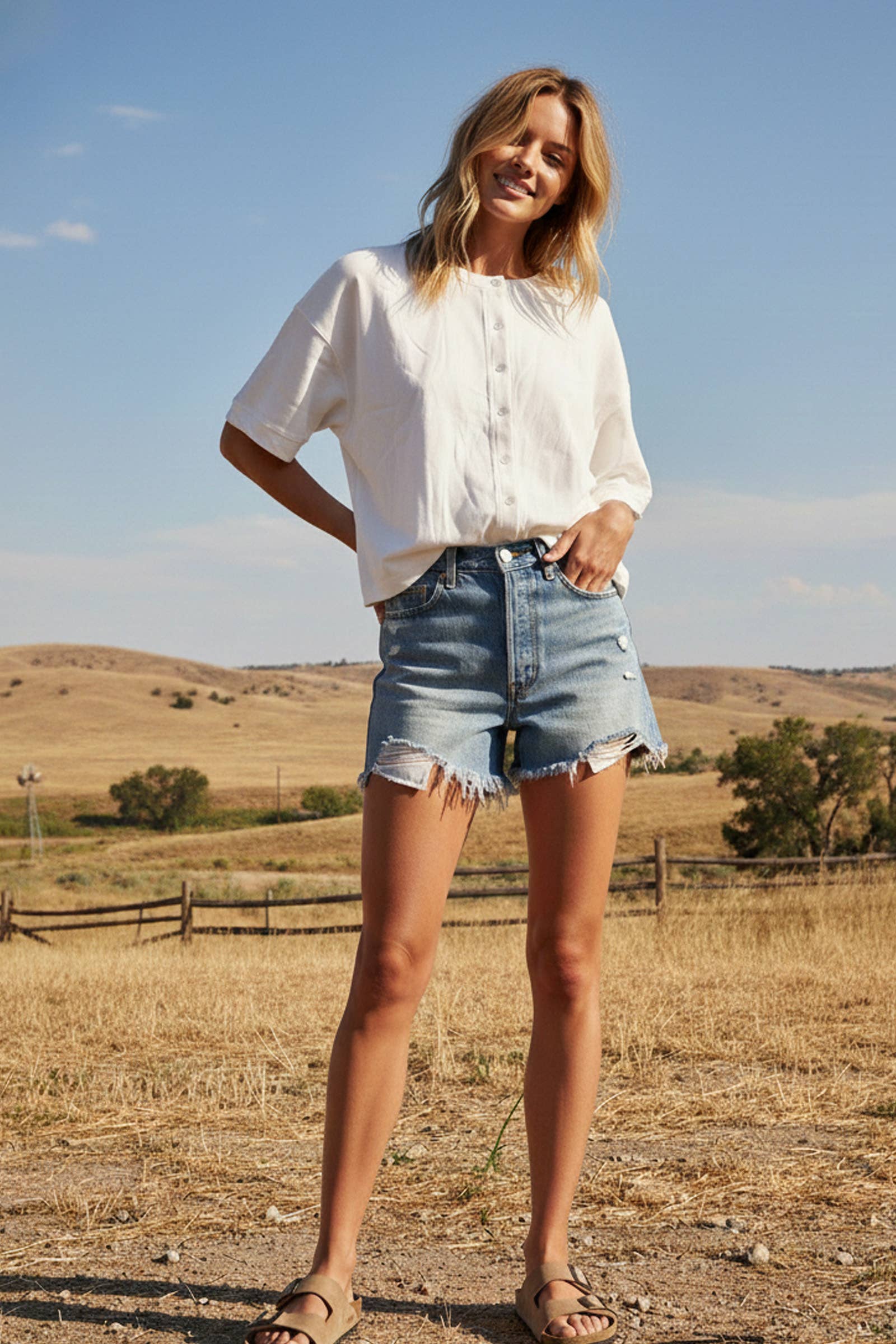 White Oversized Knit Top