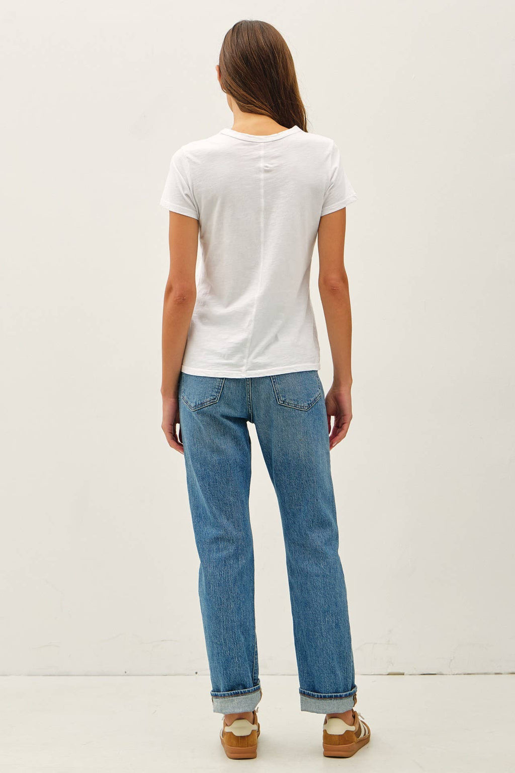 White Cotton Slub Tee