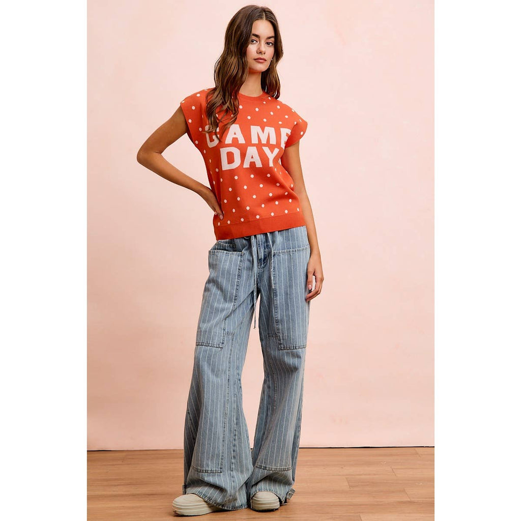 Red Gameday Sleeveless Top