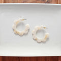 Cream Flora Hoops