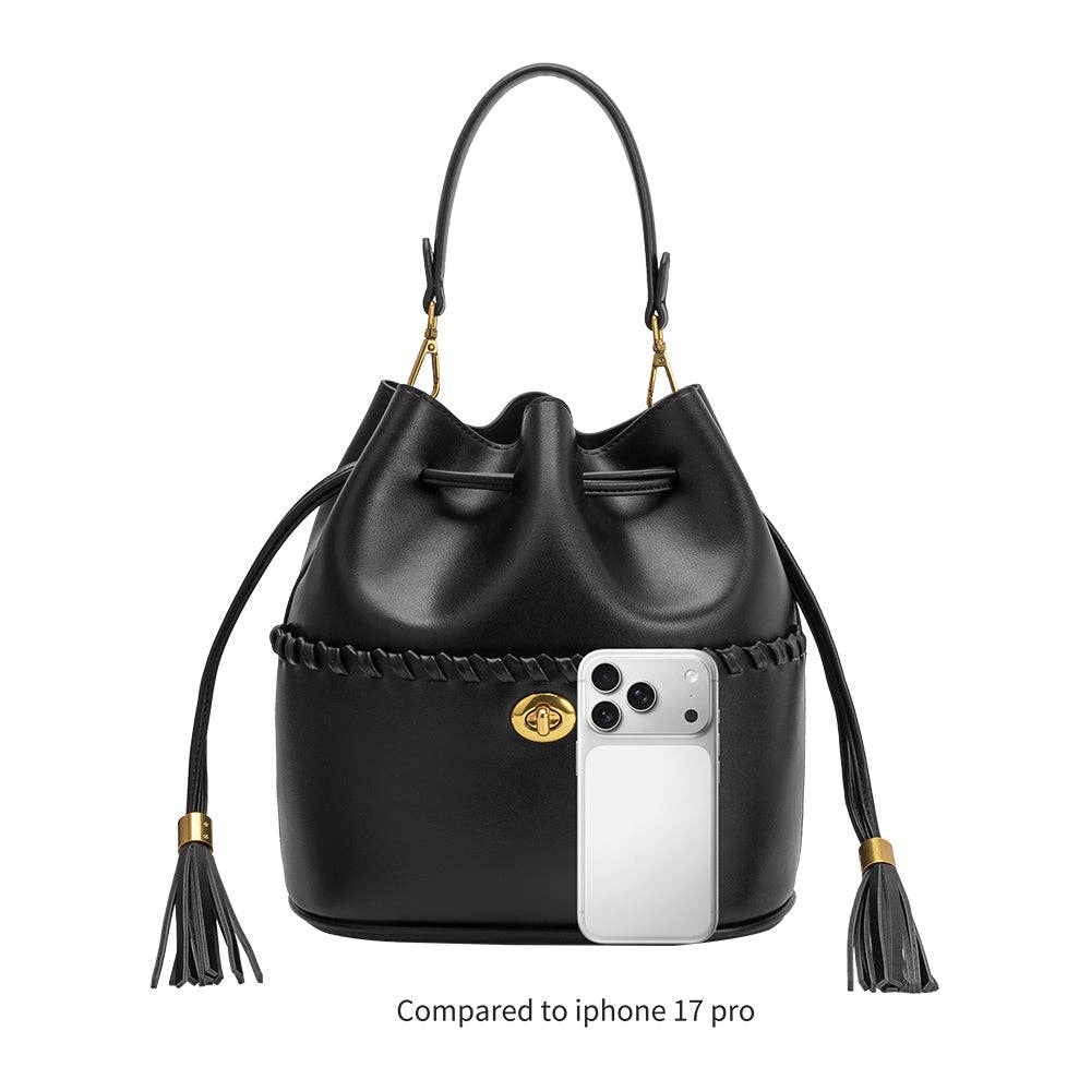 Janae Saddle Recycled Vegan Leather Top Handle Bag