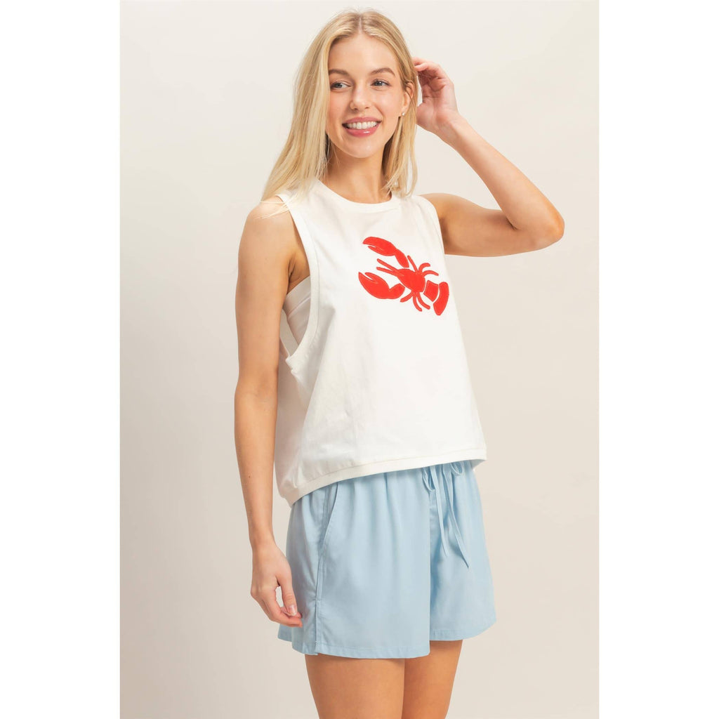 Sleeveless Tank With Lobster