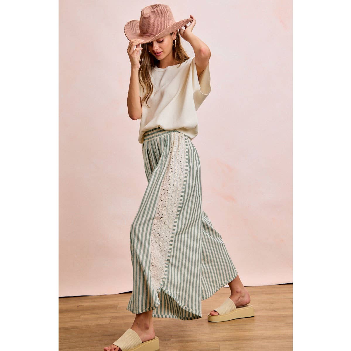 Black Floral Eyelet Pant