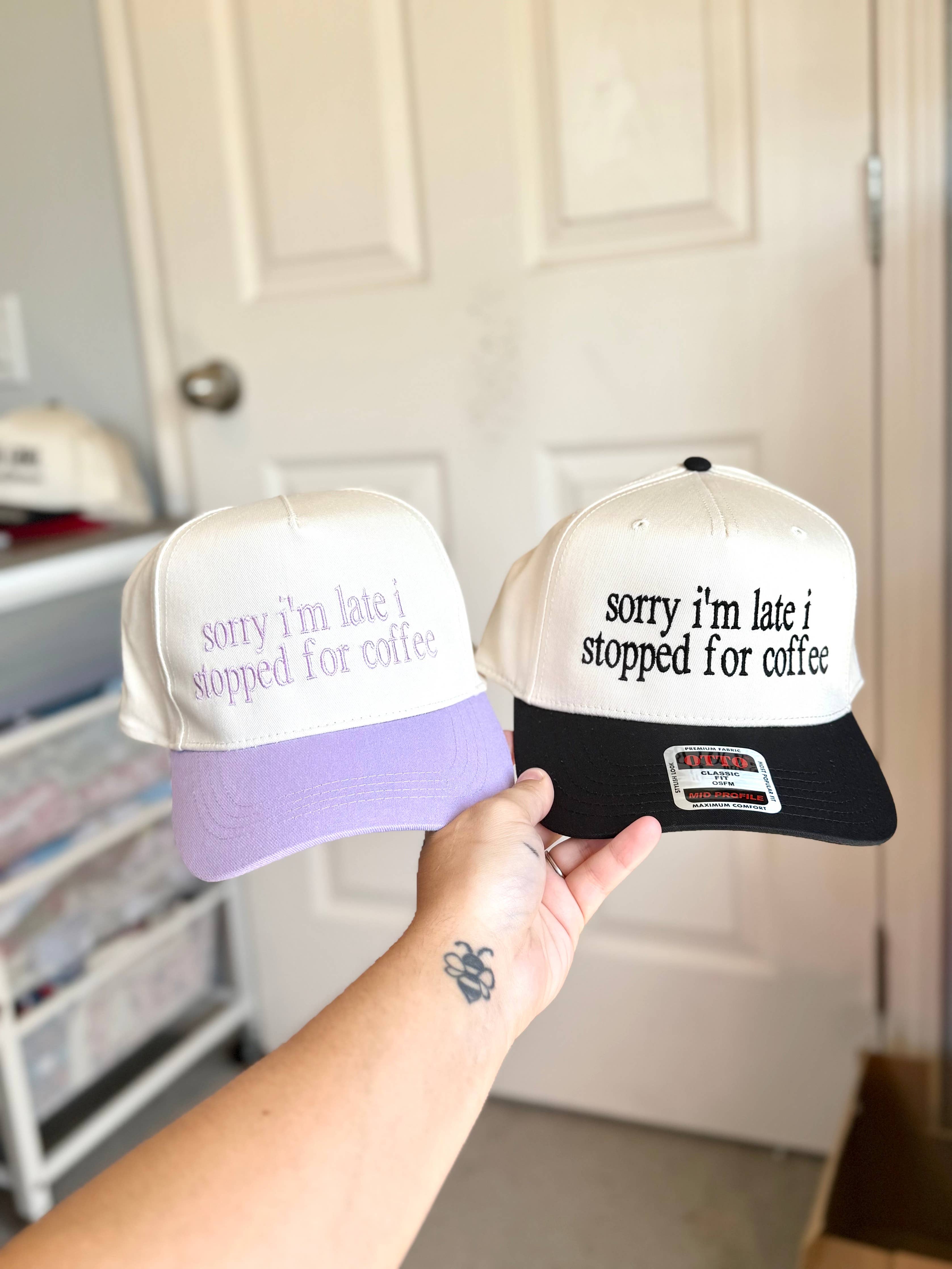 Natural & Brown Sorry I’m Late Hat