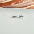Silver Luxe Dainty Dachshund Studs