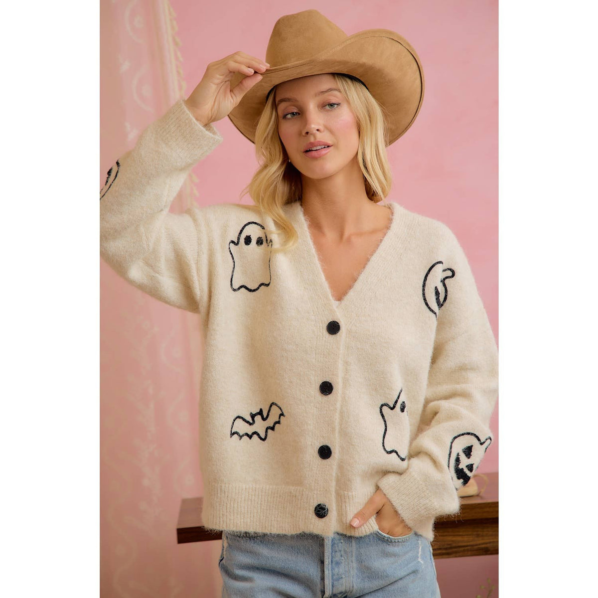 Ivory Halloween Cardigan