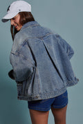 Denim Oversized Western Jacket