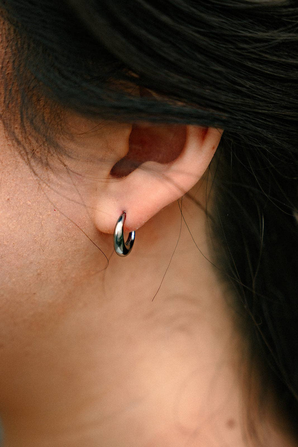 Silver Mini Luxe Selena Hoops