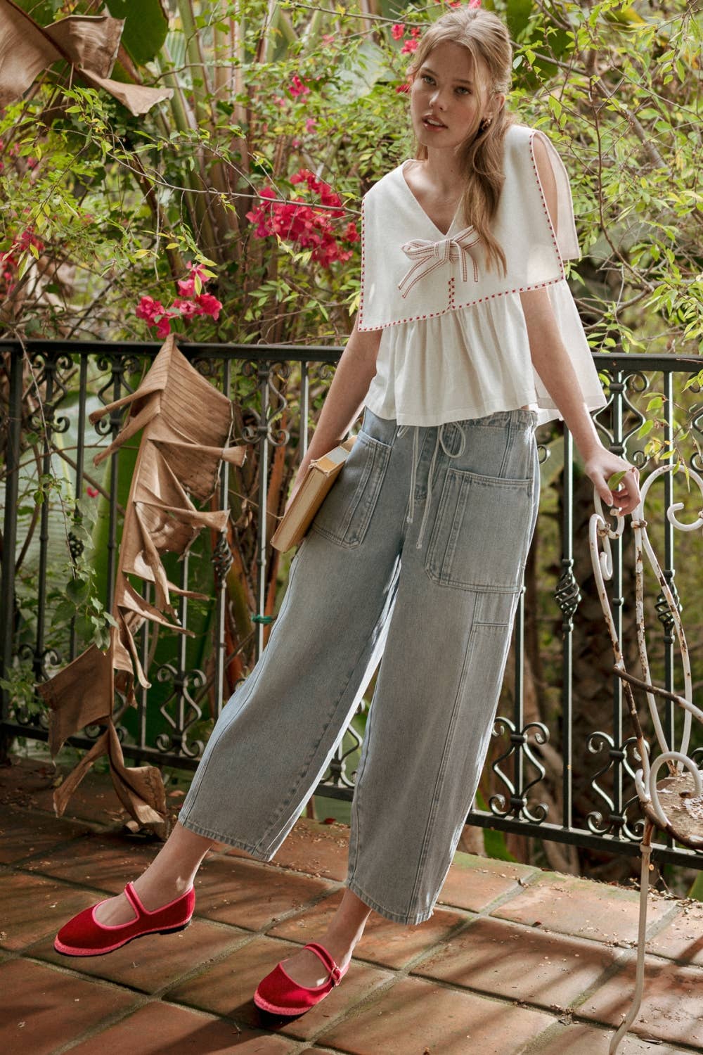 Light Denim Barrel Pant