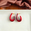 Crimson Red Julie Hoops