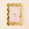 Confetti Gold Rectangle Scalloped Acrylic Frame
