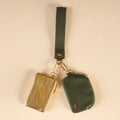 Evergreen & Gold Duo Pouch Wristlet