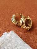Yellow Gold Juliette 18K Gold Non-Tarnish Chunky Hoop Earrings
