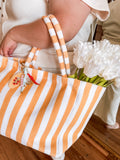 Yellow Striped Terry Tote Bag
