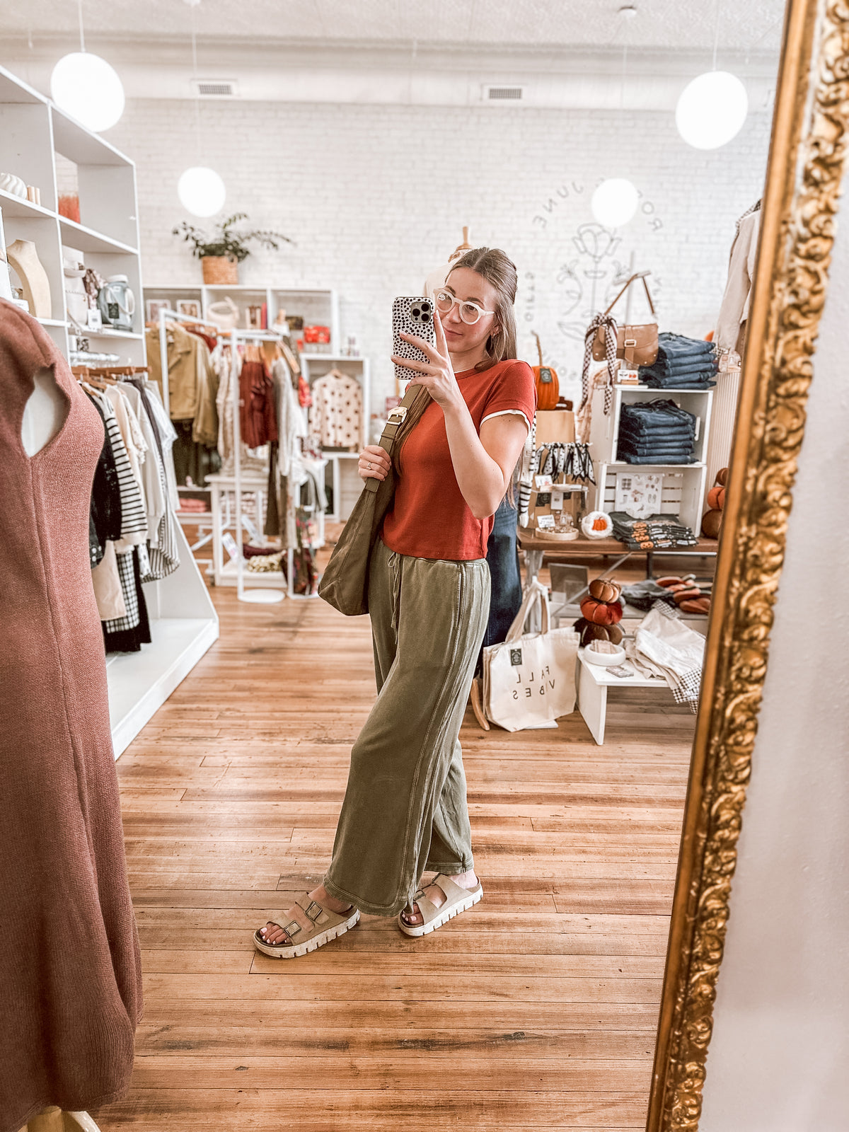 Faded Olive Terry Knit Pants