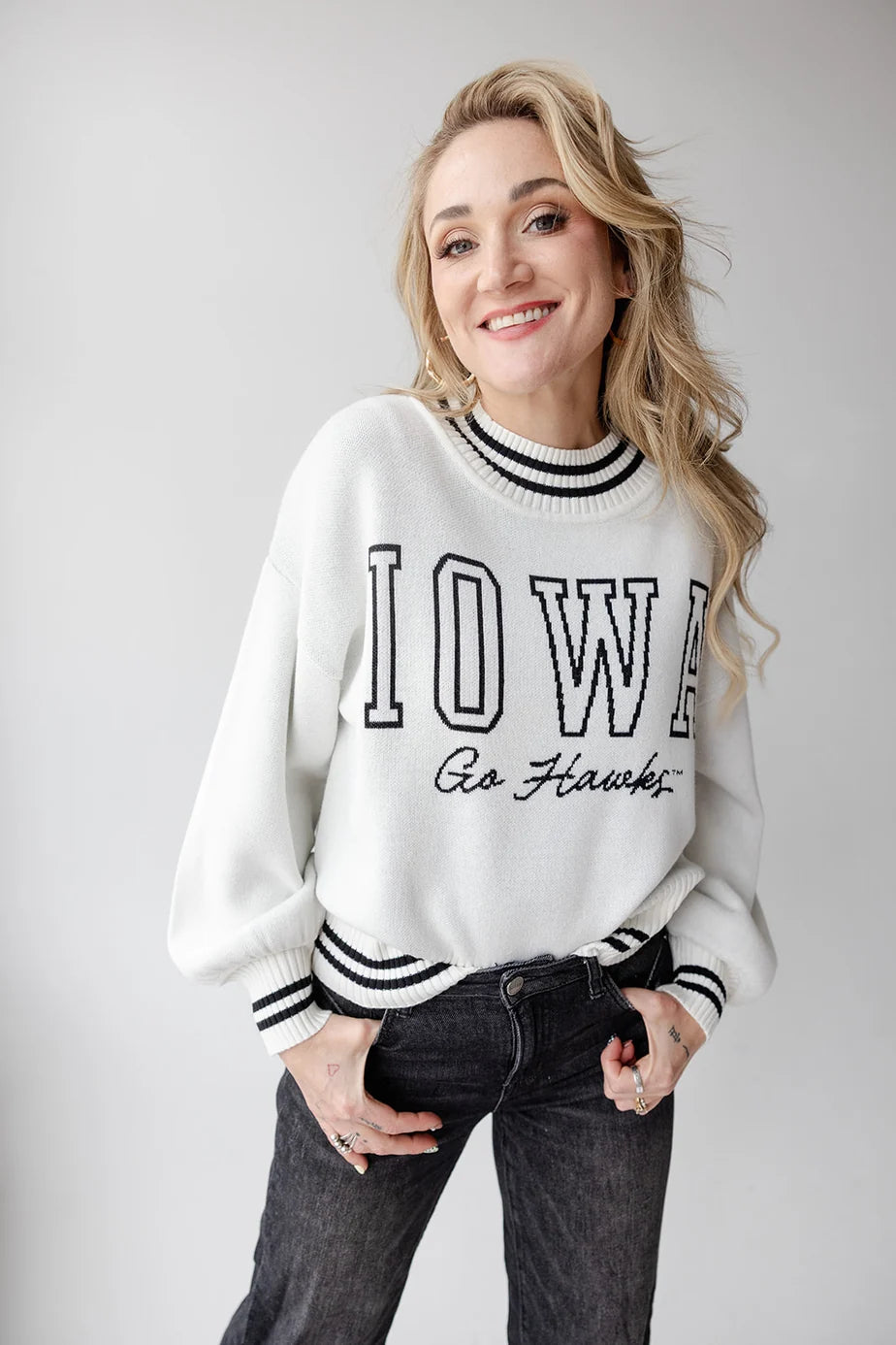 Iowa Queen Striped Sweater
