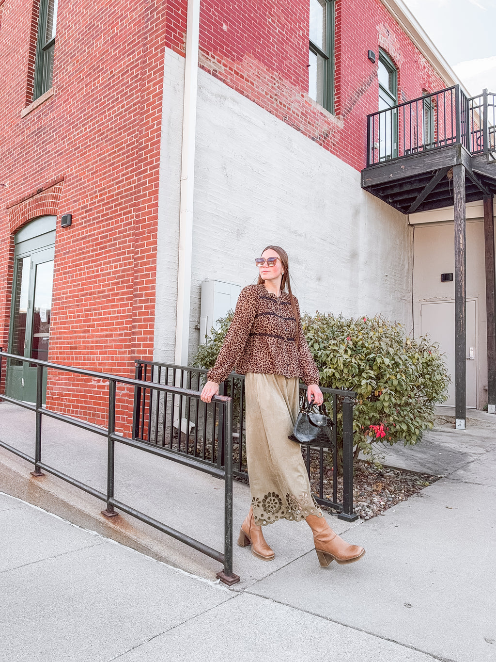 Olive Laser Cut Bottom Pants