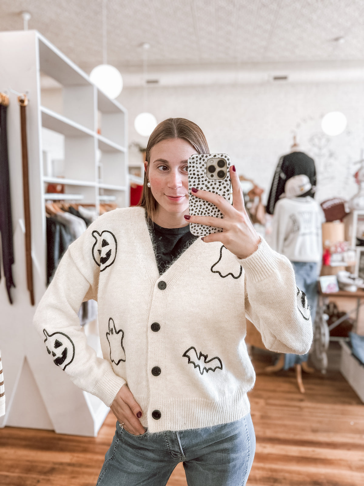 Ivory Halloween Cardigan