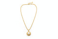 Gold Pearl Pendant Necklace
