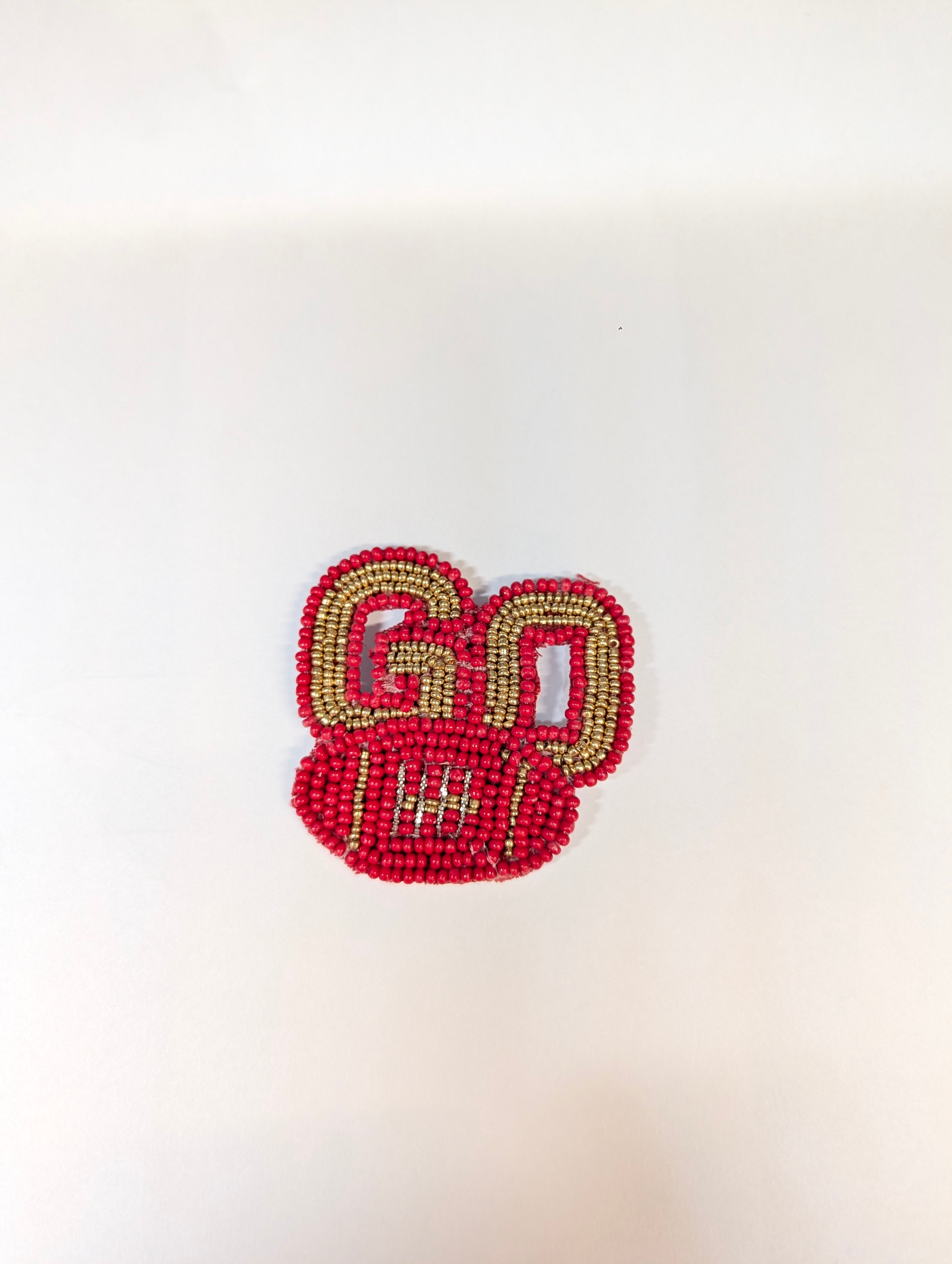 Red & Gold Game Day Pin