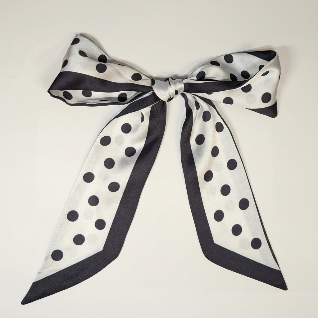 Black & White Polka Dot Scarf