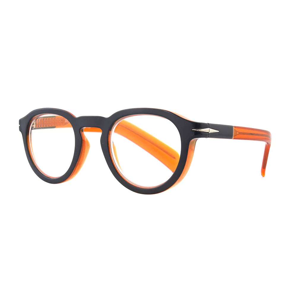 Theodore Navy Blue & Orange Glasses