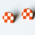 Checkerboard Polymer Clay Arch Studs
