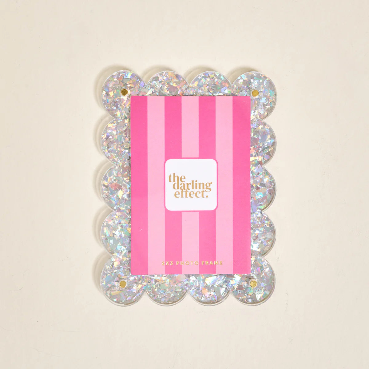 Silver Glitter Mini Acrylic Picture Frame Magnet