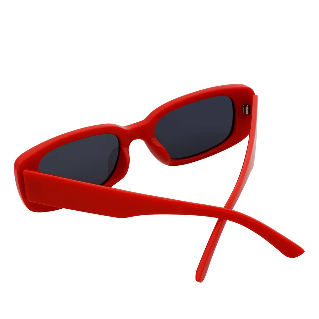 Red Smoke Small Rectangle Sunglasses