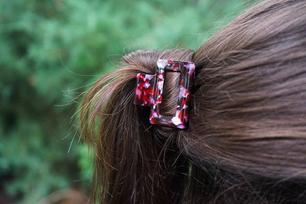 Burgundy Carly Hair Claw