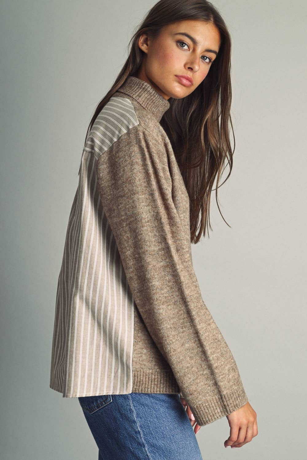 Warm Sand Long Sleeve Sweater Top