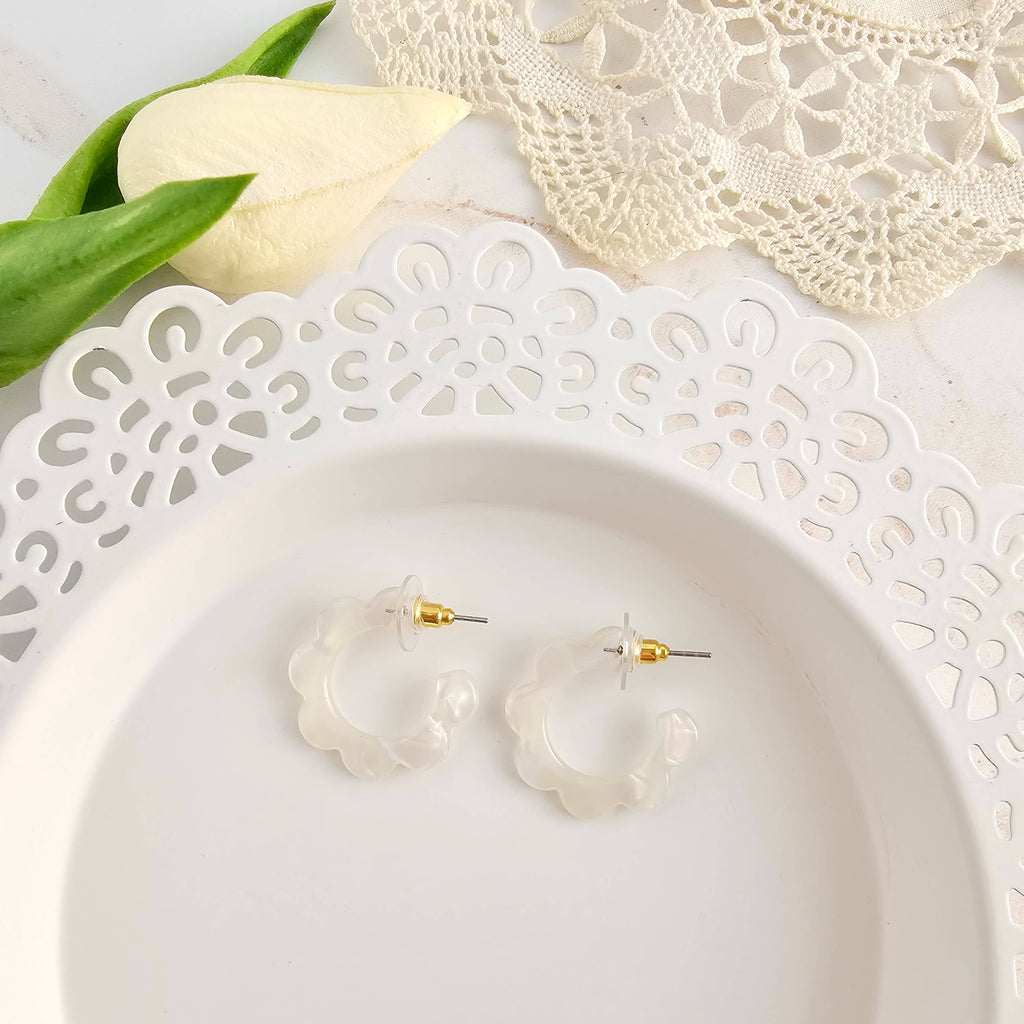 Opalite Flora Mini Hoops
